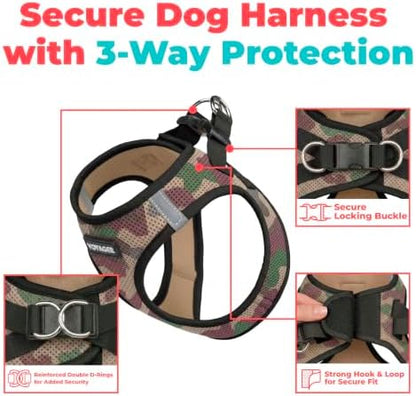 Voyager Step-in Air Dog Vest Harness - Army, Large - Image 2
