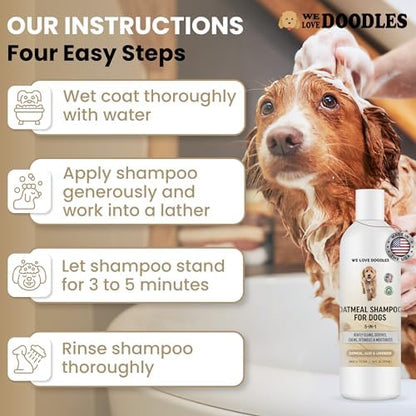 Premium Oatmeal Shampoo & Conditioner for Dogs with Sensitive & Itchy Skin - Image 4