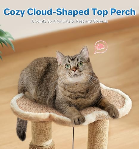 Made4Pets Kitten Toy Scratching Post with Self Groomer for Indoor Cats - Image 6