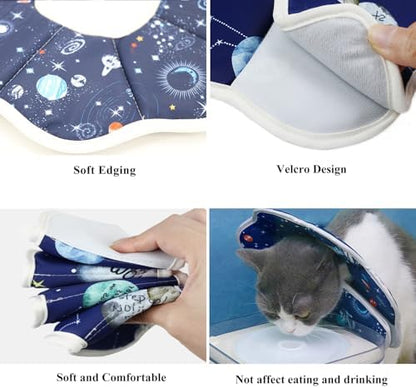 Soft Cat Cone, Adjustable Recovery Collar After Surgery to Prevent Licking Wound, Protective Cat Neck Cone, Comfortable Pet Elizabethan Collar for Cats Kittens and Puppies (S) - Image 3