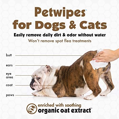 Petkin Pet Wipes for Dogs and Cats, 200 Wipes (Large) – Oatmeal Pet Wipes for Dogs and Cats – Soothes Itchy Dry Skin and Cleans Ears, Face, Butt, Body and Eye Area – 2 Packs of 100 Wipes - Image 3