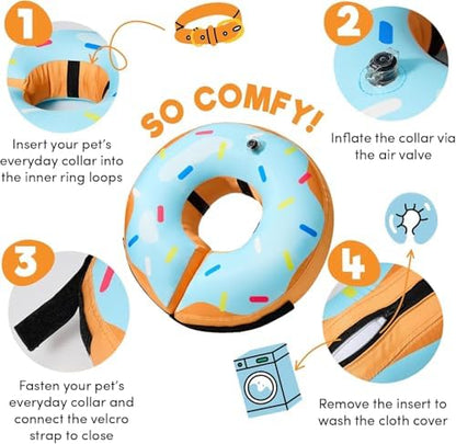 BENCMATE Inflatable Dog Cone Collar Alternative After Surgery Medium+ - Image 2