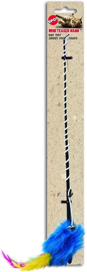 Ethical Pet Spot Mini Teaser Wand Colorful Interactive Cat Toy - Pack of 10