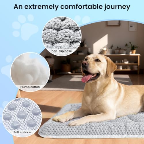 REEVAA Dog Bed Mat for Car Back Seat Grey, 54x24x2 inch - Image 4