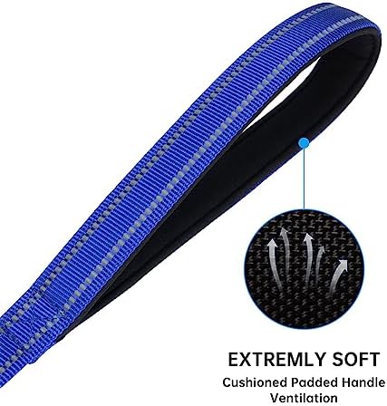 EXCELLENT ELITE SPANKER 5FT Reflective Double Dog Leash for Two Dogs 1" W - Image 3