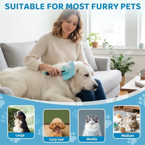 KEUYE Great Pyrenees Brush for De-Shedding and Fluffing Grooming - Image 7