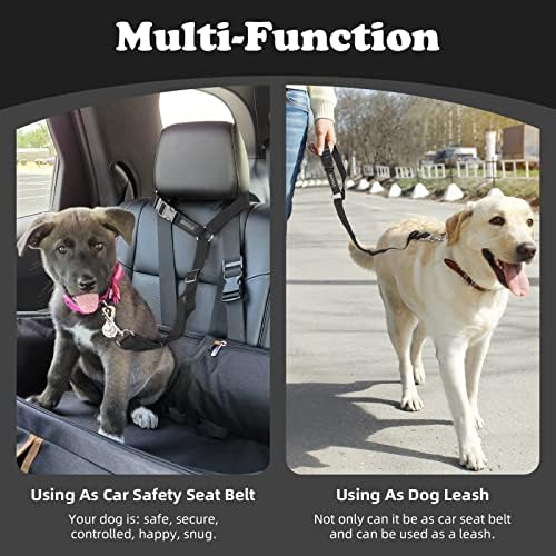BWOGUE 2 Pack Dog Seat Belt for Car, Headrest Restraint Safety Leads - Image 6