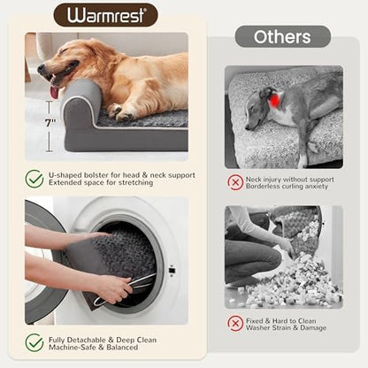 Orthopedic Large Dog Bed，Washable Dog Couch for XL Senior Dogs - Image 3