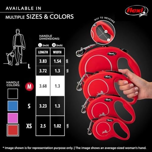 FLEXI® Classic Cord Retractable Dog Leash, Medium, 16 ft - Red - Image 6