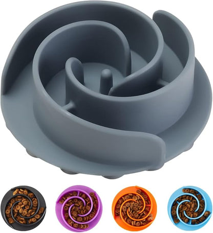 Slow Feeder Dog Bowls Insert, Animire Soft Silicone Slow Eating Dog Food Bowl for Small, Medium and Large Dogs, Compatible with Regular and Elevated Bowls