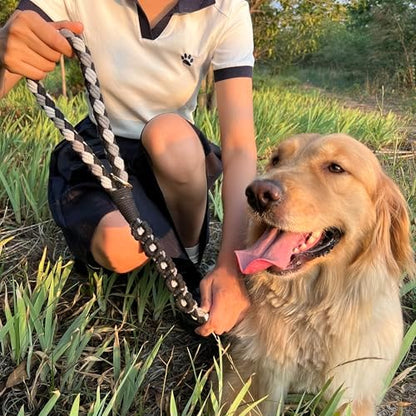 5FT Braided Cotton Rope Leash for Small, Medium and Large Dogs, Black - Image 7
