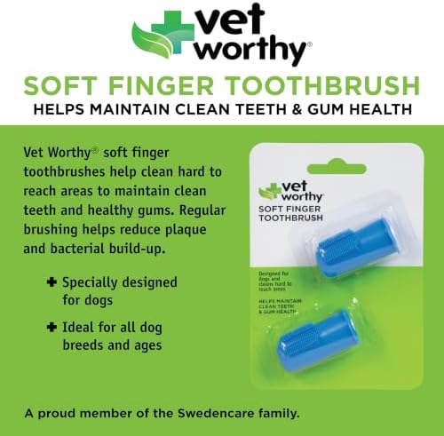 Vet Worthy Dog Finger Toothbrush - Soft Pet Finger Toothbrush - Pack of 2 - Image 3
