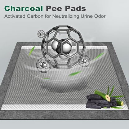 MIZOK Pee Pads for Dogs Charcoal Disposable No Leak Large 28x30in 30Ct - Image 2