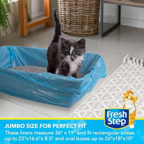 Fresh Step Jumbo Sifting Drawstring Cat Litter Box Liners, 7 Count Box - Image 4