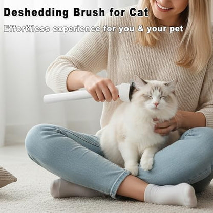 WYuZe Cat Brush for Dematting & Shedding, Pet Deshedding Brush for Indoor Small Dogs & Cats, Short Haired Professional Grooming Comb - Image 5