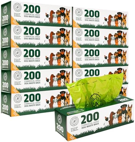 ALAGPRO® 2,000 Commercial Grade Dog Waste Station Refill Roll Bags - Fits Any Pet Waste Station - 45% Thicker than Competitor Bags - 10 Rolls of 200 Bags for Backyard, Parks & HOA's by ALAGPRO