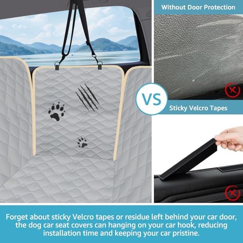 Lassie Dog Car Seat Covers for Back Seat with 2 Seat Belts, Universal Fit - Image 3