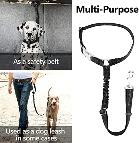 Plutus Pet Dog Seat Belt for Car Headrest, Reflective with Elastic Bungee - Image 6
