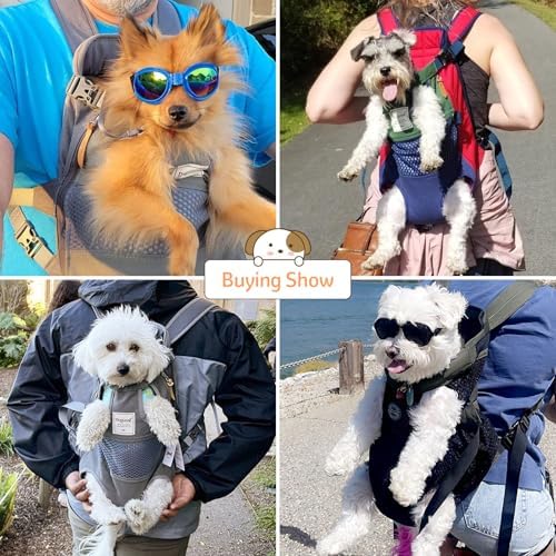 Dog Backpack Carrier Small Dog Backpack, Pet Dog Front Backpack Legs Out Chest Carrier for Small Dogs, Cat Backpack Carrier Dogs Travel Back Pack Hands-Free Hiking Bike Motorcycle (Size:11–19 lbs) - Image 6