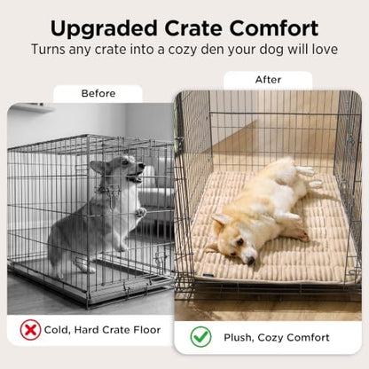 Bedsure ComfyFleece™ Washable Dog Crate Pad,Soft Fluffy Medium Pet Mat,30" - Image 2