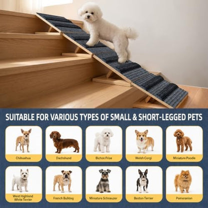 Upgraded Dog Ramps for Stairs, Adjustable Stair Ramp for Dogs (4.7"–7") - Image 7