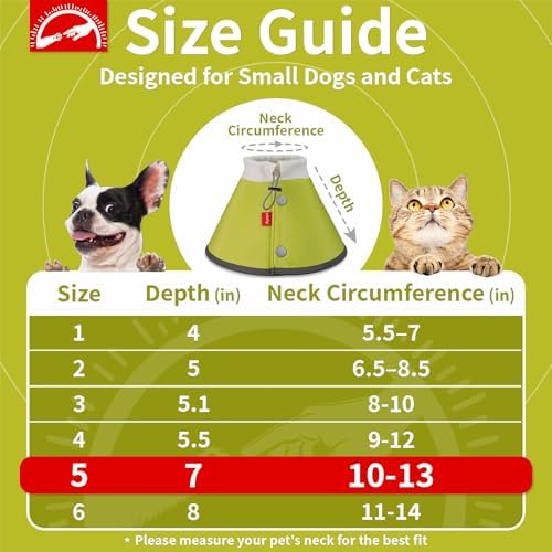 Agape Soft Dog Cone for Small Dogs & Cats, Recovery Collar to Stop Licking - Image 2