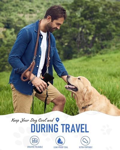 lesotc Dog Water Bottle, Portable Dog Water Dispenser, Leak Proof Dog Travel Water Bottle, Squeeze Pet Water Bottle for Walking On The Go, Dog Hiking Accessories for Outdoor, Hiking, Travel - Image 5
