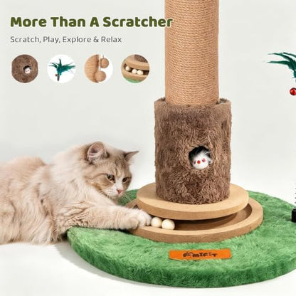 【Material Upgrade】 Famifit 50.8" Plant Cat Scratching Post, Tall Cat Tree - Image 5