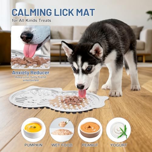 Stainless Steel Lick Mat for Dogs & Cats, Large Pet-Shaped Slow Feeder Pad, Chew-Proof, Non-Slip Licking Mat for Slow Eating, Stress Relief, Whisker Friendly for Cats - Image 5