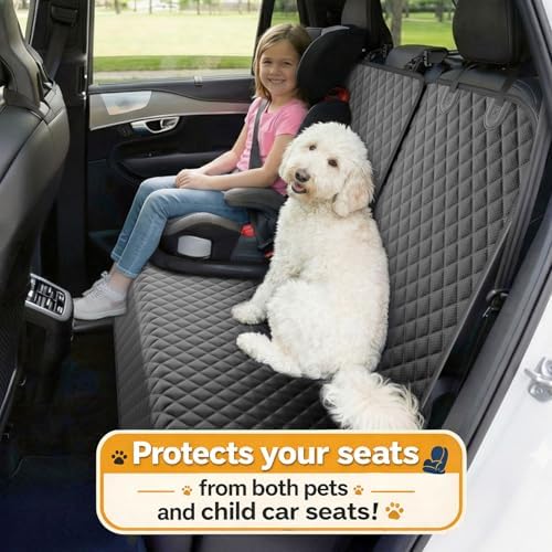 Dog Car Seat Cover for Back Seat, 60/40 Split with Armrest Access - Image 6