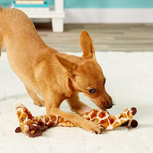 SPOT Skinneeez Giraffe 14 Inch Stuffing-Free Plush Squeaky Dog Toy – Soft Interactive Chew Toy for Small and Medium Dogs – Mess-Free Play for Light & Moderate Chewers - Image 4
