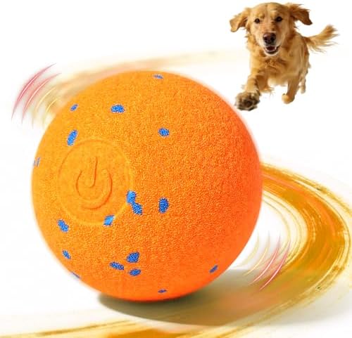 Interactive Dog Toys Ball with Chew-Resistant E-TPU Material, Smart Automatic Rolling Ball Toys for Small, Medium & Large Dogs, 2 Modes Rechargeable Moving Bouncing Dog Ball by Whiskopia