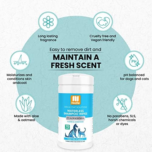 Nootie Waterless Shampoo Wipes, Sweet Pea Vanilla, Easy to Use - Image 4