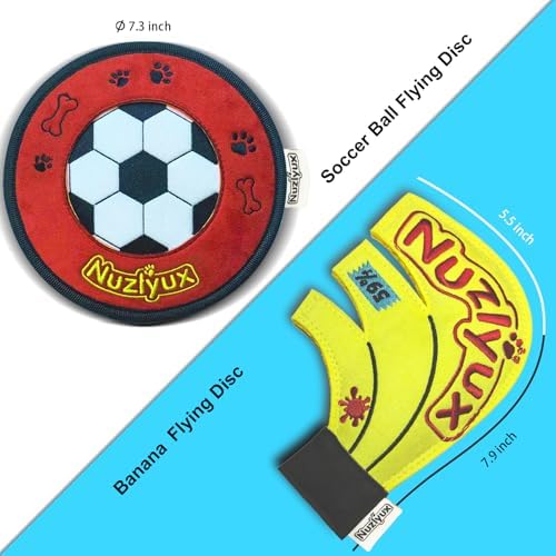 Squeaky Flying Disc for Small Medium Dogs 2-Pack Fetch Rings - Image 7