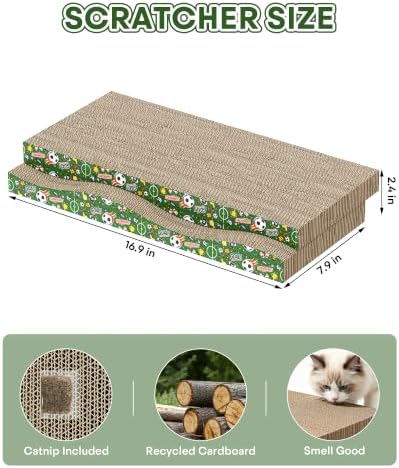 TIMHAKA 2 Pack Cat Scratching Board World Cup Design, Double-Sided Use - Image 2