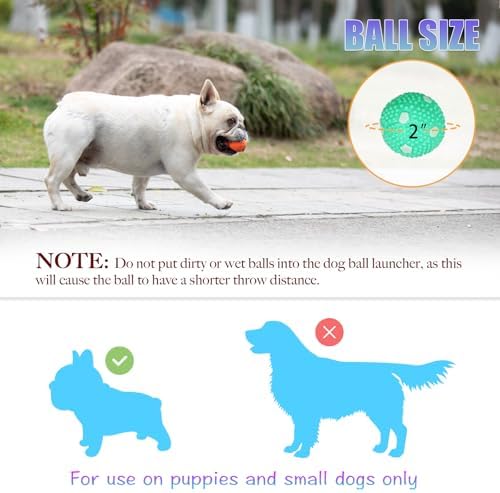 Dog Toy Balls for Small Dogs & Puppies, Chew & Chase Interactive 2” Soft Latex Balls, Durable Dogs Play Balls for Indoor/Outdoor (9 Pcs) - Image 4