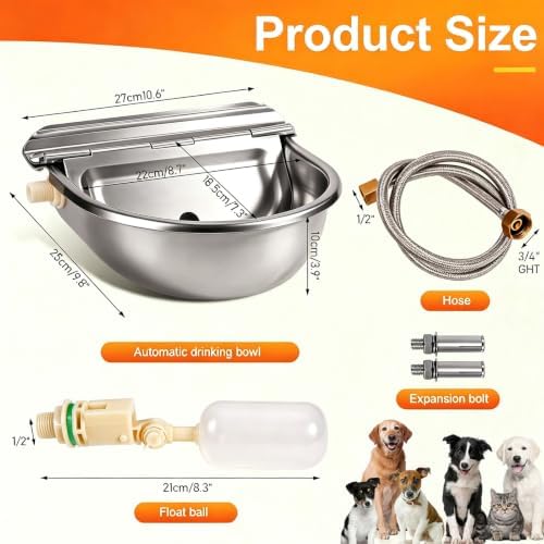 Automatic Dog Water Bowl Dispenser 304 Stainless Steel Dog Waterer - Image 6