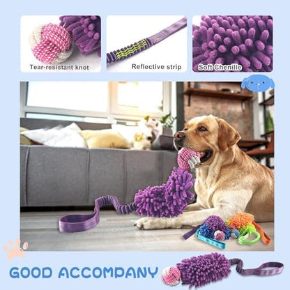 wodoca Dog Tug Toys for Aggressive Chewers, Interactive Dog Rope Toy, Tug of War Toys, Puppy Chew Toys Rope with Strong Squeak, Knots Cotton for Teeth Cleaning, Training Medium, Large Dogs - Image 6