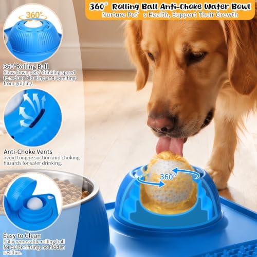 Dog Lick Bowl with Rolling Ball for Liquid and Thick Treat - Image 4