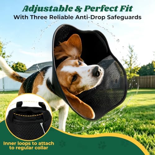Soft Dog Cone Collar,Adjustable Elizabethan Anti-Lick Pet Recovery Collar - Image 6