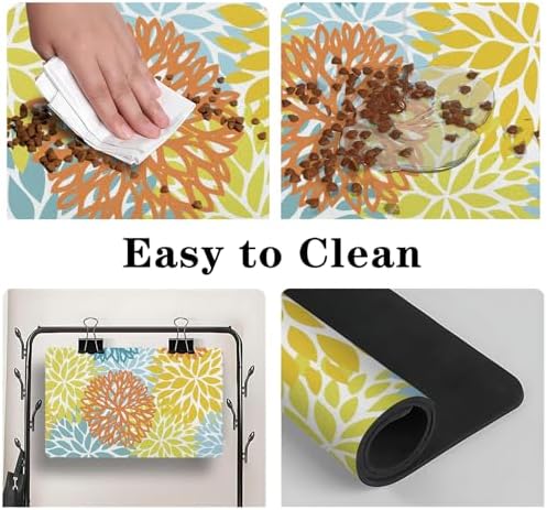 Dog Food Mat for Floors, Absorbent Pet Cat Food Bowl Mat, 12x20 in - Image 4