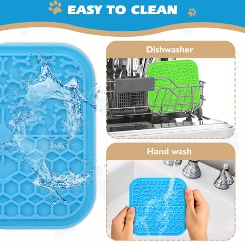 2 Pack Lick Mat for Dogs and Cats, Dog Slow Feeder Dowl Mat for Bathing Grooming Nailing Trimming, Dog Feeding Mat, Licking Pad for Dogs Cats - Image 5