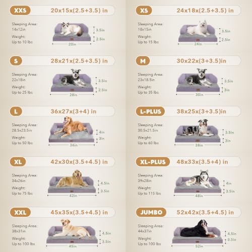 MEKIY XXL Orthopedic Waterproof Dog Bed with Bolster for Extra Large Dogs - Image 5
