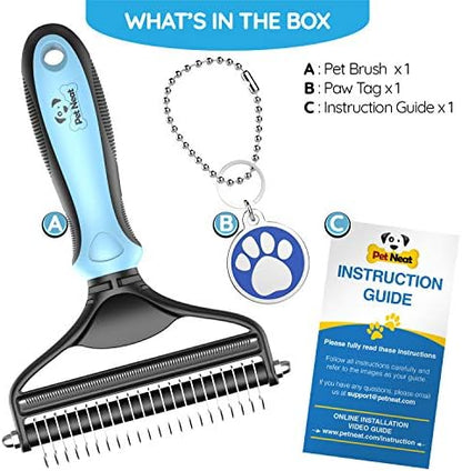 Dog Brush and Cat Brush – 2 Sided Pet Grooming Tool for Deshedding, Mats & Tangles Removing – No More Nasty Shedding and Flying Hair - Image 3