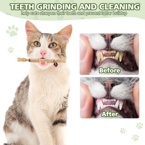 WOUSEDO 8 Pack Catnip Chew Toys for Cats, Cotton Sisal Rope Toys - Image 5