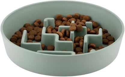 Sustainable Dog Slow Feeder Bowl – 11.8 OZ (350 ML) | Eco-Friendly Material, Dishwasher Safe | Suitable for Dry and Wet Food | Durable and Easy to Clean | Mint Green
