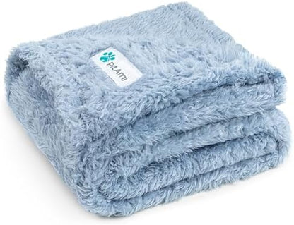 PetAmi Soft Plush Sherpa Dog Blanket for Pet Cat, Medium 29x40, Dusty Blue by PetAmi
