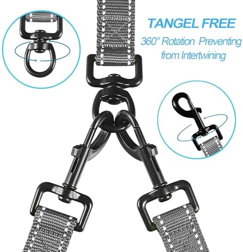 PetBonus Double Dog Leash, No Tangle Dual Leash, Walking Training Lead - Image 2