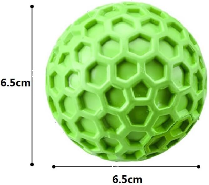 2pcs Small Chuck It Balls Indestructible Dog Toys for Aggressive Chewers Interactive Dog Balls 6.5cm/2.55in Diameter （Blue Green）