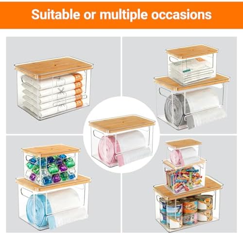 3-in-1 Cat litter Box Liners XL & Cat Litter Bags Dispenser & Pet Hair Removal Glove for Dogs & Cats | Liner Bags 20 Count for Pet Cat Litter Tray | Stackable Design for Litter Bag Dispenser - Image 3